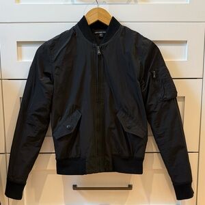 James Perse Black Bomber Jacket